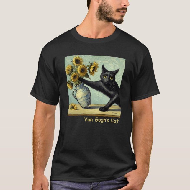 Camiseta Amigos do gato de Van Gogh (Frente)