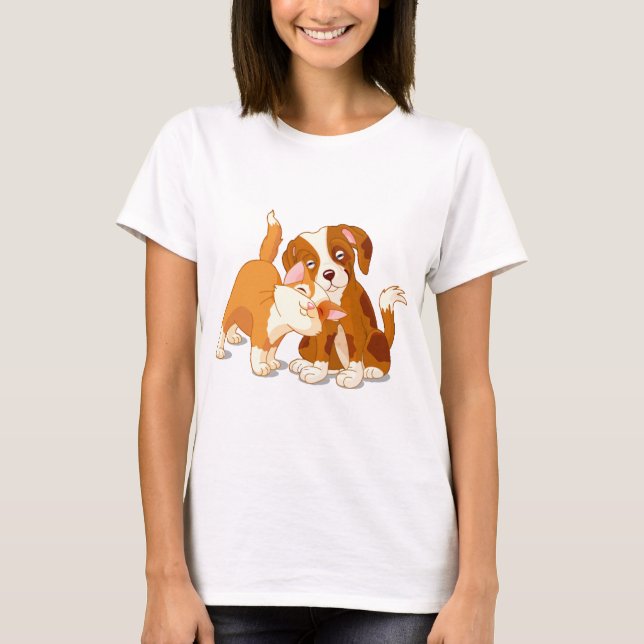 Camiseta Amigos do gato e do cão (Frente)