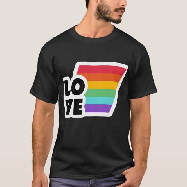 Camiseta Amigos do Mês do Orgulho do Amor Arco-Íris (Frente)