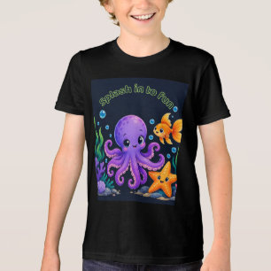 Camiseta Amigos do Oceano Divertidos – Polvo, G