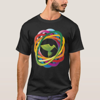 Camiseta amigos do pássaro engraçado