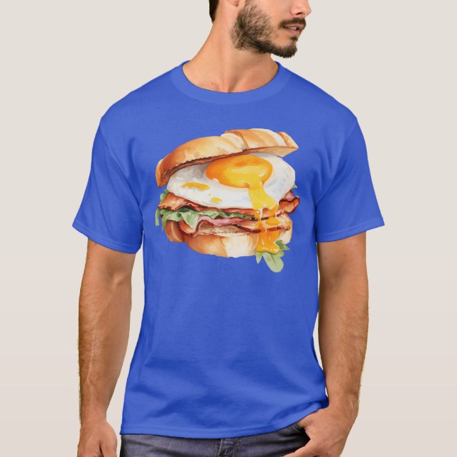 Camiseta Amigos do Sanduíche de Ovo Escalfado e Bacon (Frente)