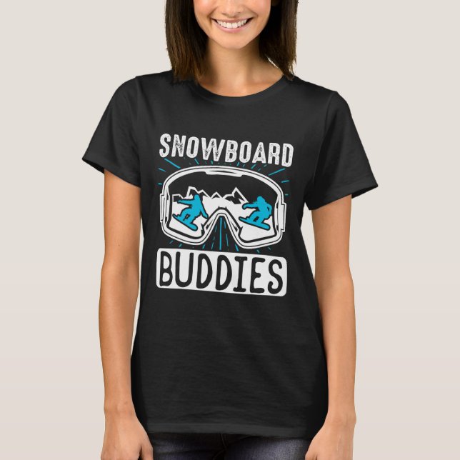 Camiseta Amigos do Snowboard Snowboard Snowboard (Frente)