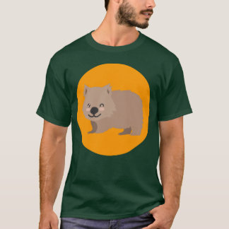 Camiseta Amigos do Wombat Piscando Animais Fofos