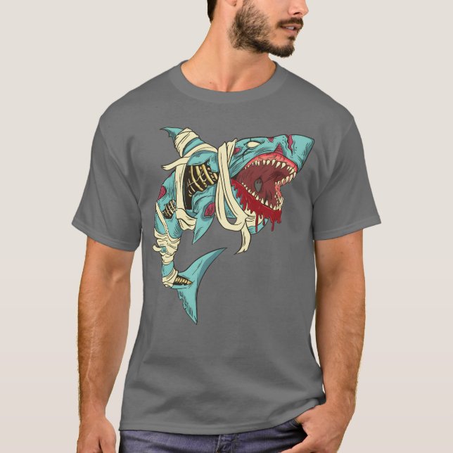 Camiseta Amigos do Zombie Shark Halloween (Frente)