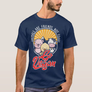 Camiseta Amigos dos Direitos dos Animais Comida Vegan Veget