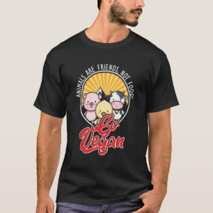 Camiseta Amigos dos Direitos dos Animais Comida Vegan Veget