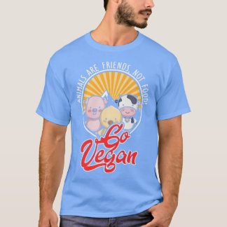 Camiseta Amigos dos Direitos dos Animais Comida Vegan Veget