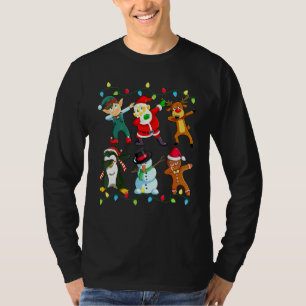 Camiseta Amigos Duendes do Papai Noel Dabbing Natal Criança