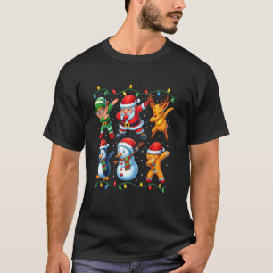 Camiseta Amigos Duendes do Papai Noel Dabbing Natal Meninos