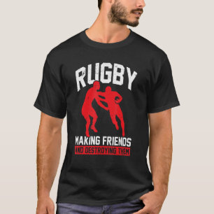 Camiseta Amigos E Destruidores Do Fazer De Rugby Esportivo