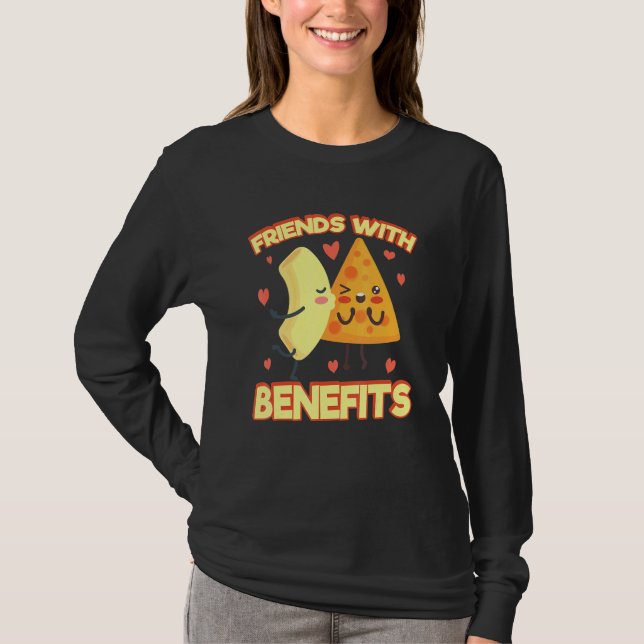 Camiseta Amigos Em Benefício De Macaroni E Queijo (Frente)