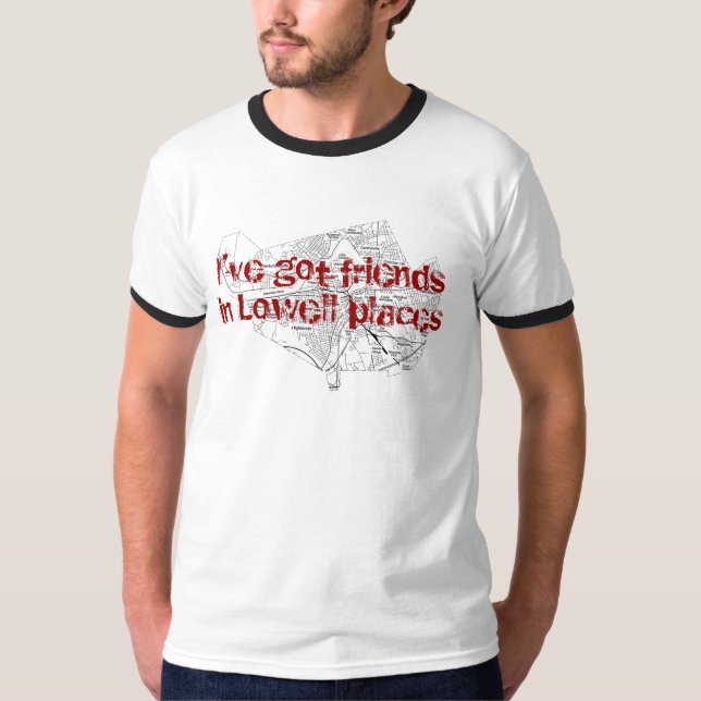 Camiseta Amigos em lugares de Lowell (Frente)