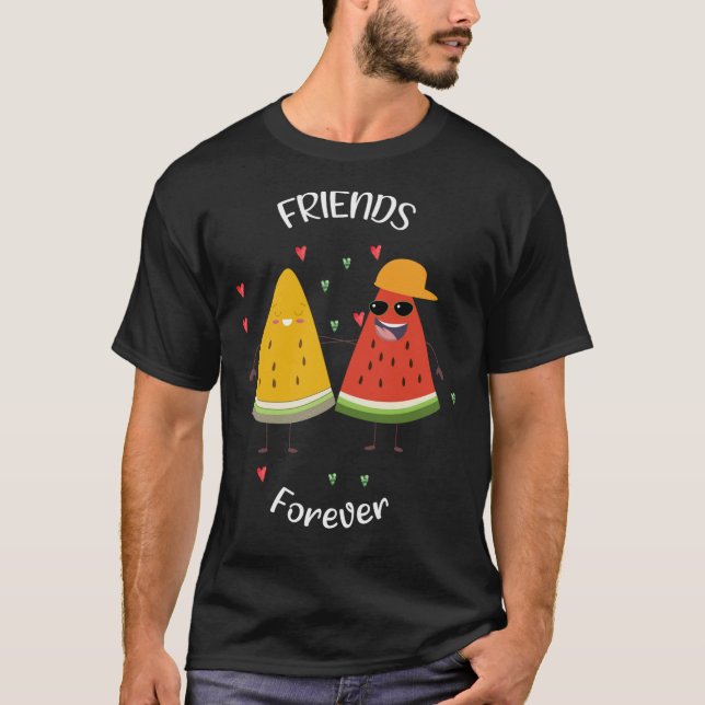 Camiseta Amigos engraçados de melancia para sempre (Frente)