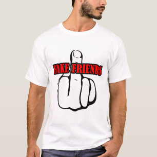 Camiseta Amigos falsos de dedo médio