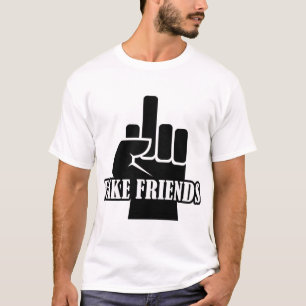 Camiseta Amigos falsos de dedo médio