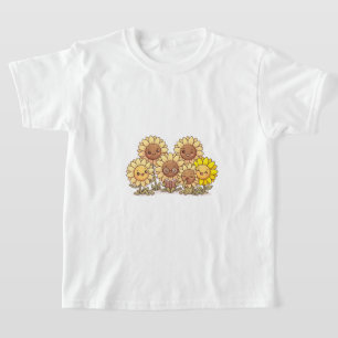 Camiseta Amigos Girassóis Fofos