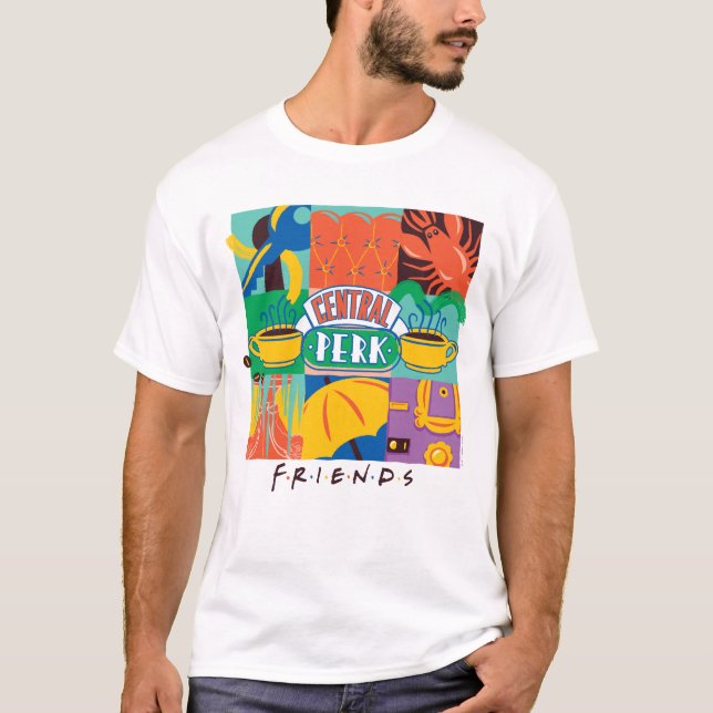 Camiseta AMIGOS™ | Gráfico de vibração central para perfura (Frente)