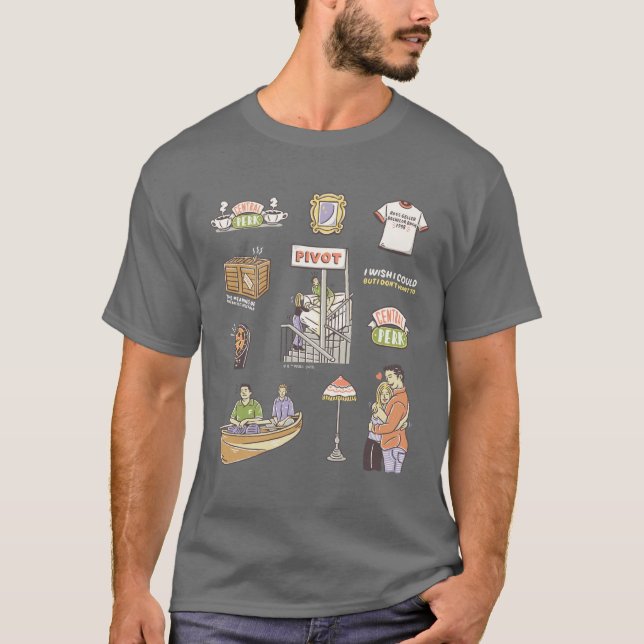 Camiseta AMIGOS™ | Ícones de desenho 2 (Frente)