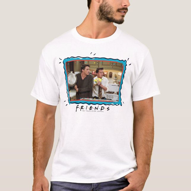 Camiseta AMIGOS™ | Joey & Chandler Assustados (Frente)