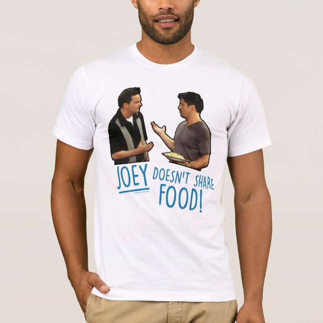 Camiseta AMIGOS™ | Joey não compartilha Comida! (Frente)
