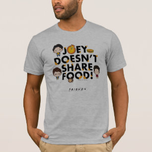 Camiseta AMIGOS™ Joey não compartilha Comida Chibi