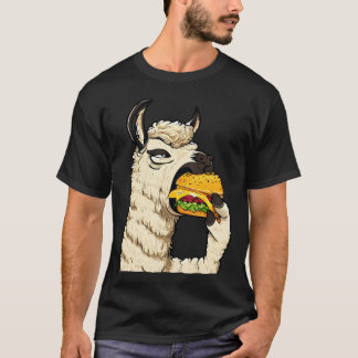 Camiseta Amigos lhama comendo cheeseburger