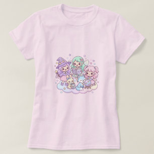 Camiseta Amigos Mágicos Pastel