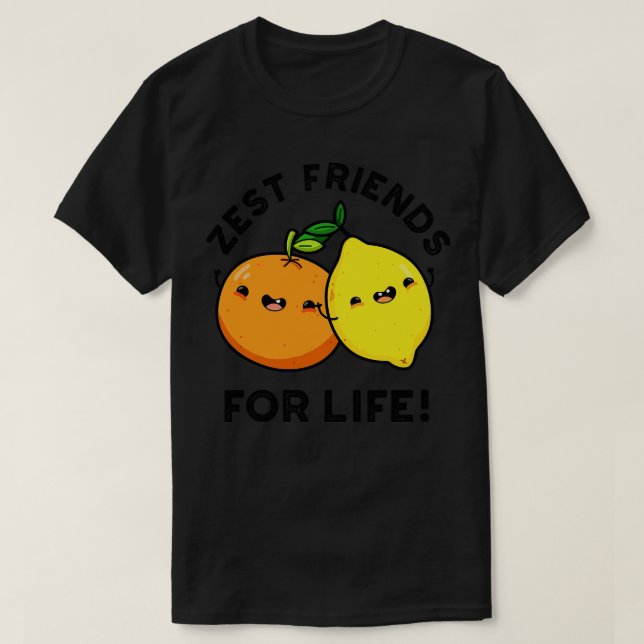 Camiseta Amigos Mais Zero Para A Vida Fruta De Citros Engra (Frente do Design)