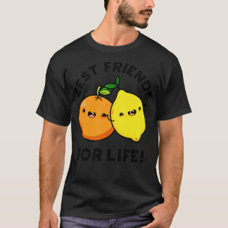 Camiseta Amigos Mais Zero Para A Vida Fruta De Citros Engra
