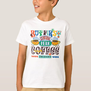Camiseta AMIGOS™   Mas Primeiro Gráfico Vibrante De Café