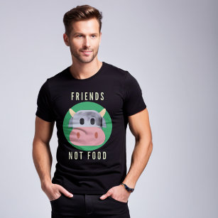 Camiseta Amigos, Não Comida Vegan T-Shirt