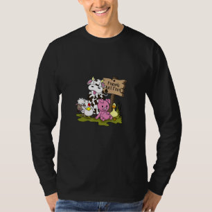 Camiseta Amigos Não Comida Vegan Vegetarian