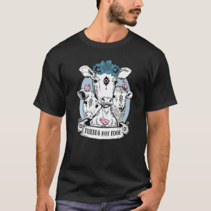 Camiseta Amigos Não Comidas Animais De Capim Vegetariano