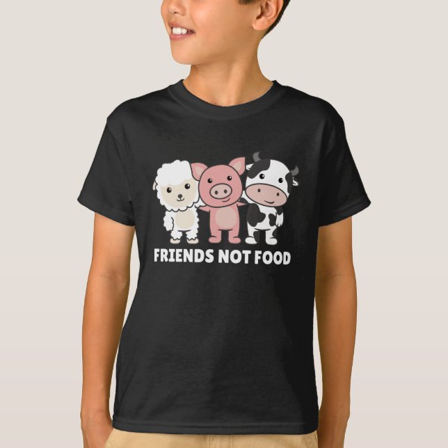 Camiseta Amigos Não Comidas Vegan Ovino (Frente)