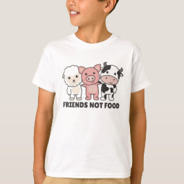 Camiseta Amigos Não Comidas Vegan Ovino