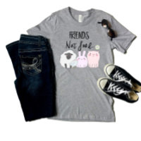 Amigos não Comidas Vegan Vegetarian Diet Shirt