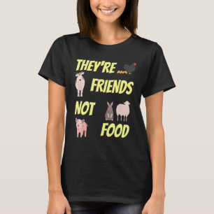 Camiseta Amigos Não Comidas Vegans & Veget de Proteção Anim