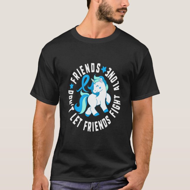 Camiseta Amigos não deixam amigos combaterem sozinhos diabe (Frente)