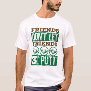 Camiseta Amigos não deixam amigos três jogarem golfe
