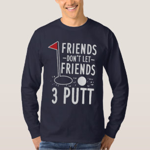 Camiseta Amigos não permitem aos amigos três golfe de gol