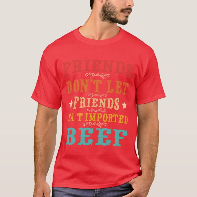 Camiseta Amigos não permitem que amigos comam carne importa (Frente)