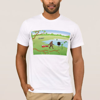 Camiseta amigos no lago