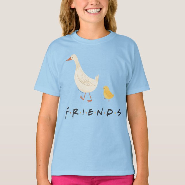 Camiseta AMIGOS™ | O Pintinho e o Pato (Frente)
