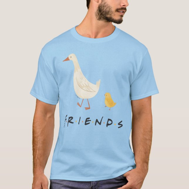 Camiseta AMIGOS™ | O Pintinho e o Pato (Frente)