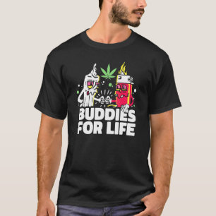 Camiseta Amigos Para A Vida Eram Engraçados Junkie Lighter