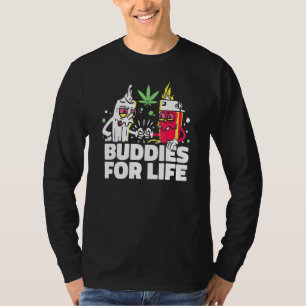 Camiseta Amigos Para A Vida Eram Engraçados Junkie Lighter