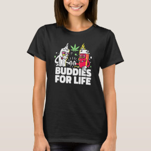 Camiseta Amigos Para A Vida Eram Engraçados Junkie Lighter