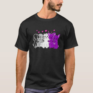 Camiseta Amigos Peludos Assexuados Gatos Cachorros Ace Orgu