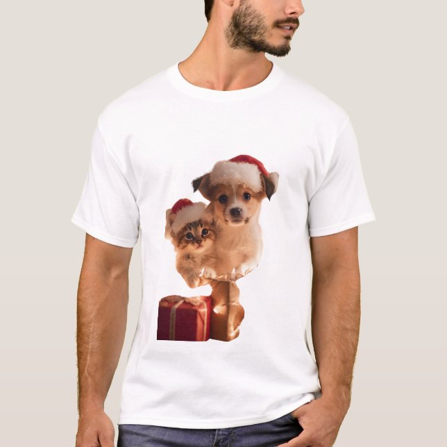 Camiseta Amigos Peludos Festivos (Frente)